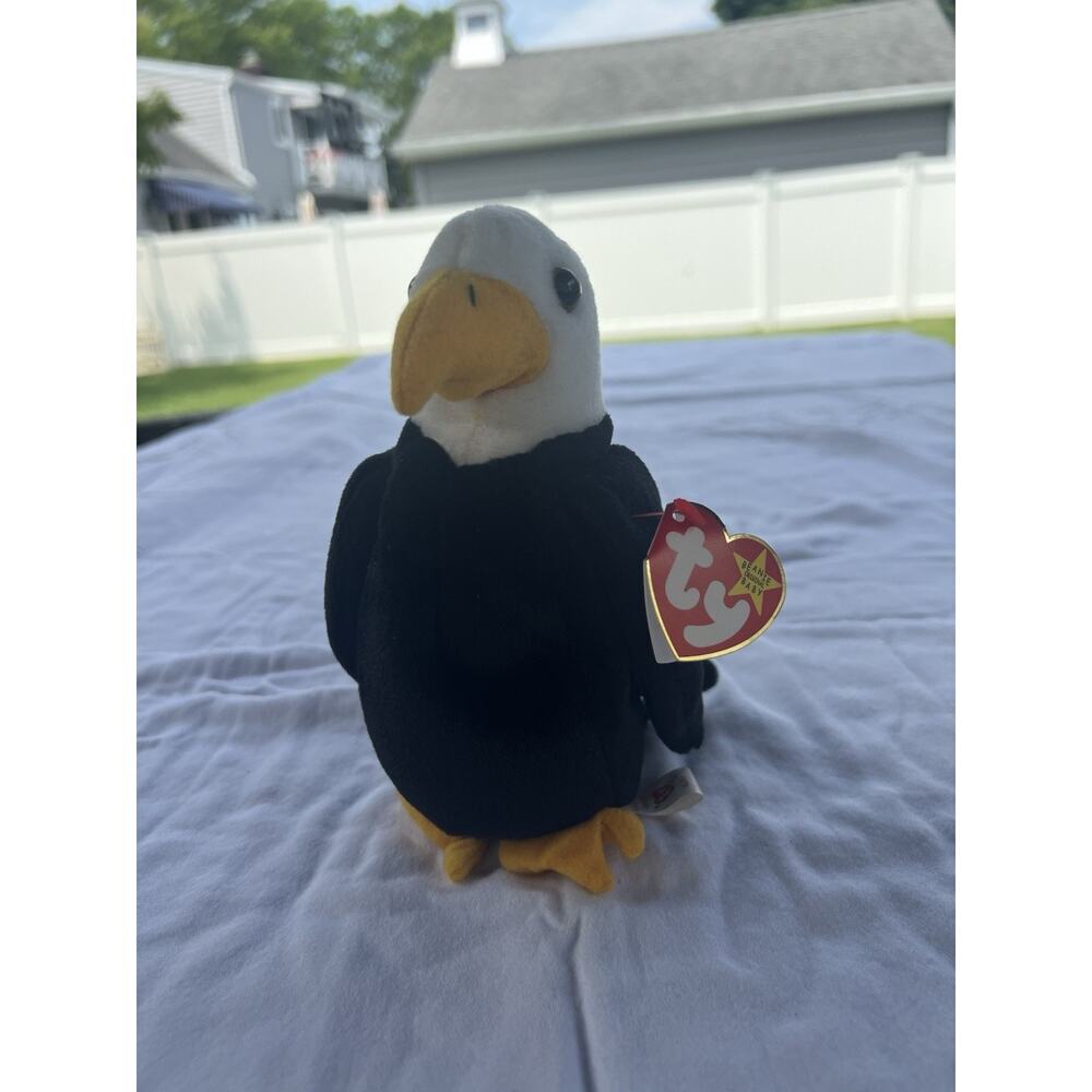 Ty Beanie Baby Babies Baldy the Eagle 1996 Retired 3rd Gen with Tag